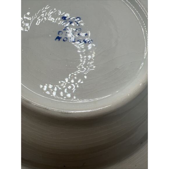 Vintage Delft Blue Ceramic Ashtray Handpainted 5”.5 Floral Design Holland - Picture 3 of 4